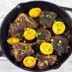 Cast Iron Tangerine Sesame Chicken Thighs