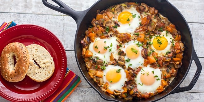 Egg & Sausage Baked Omelet in a Cast Iron Skillet : Egg Basics 