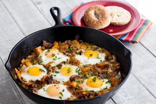 Baked Eggs Recipe in a Cast Iron Skillet