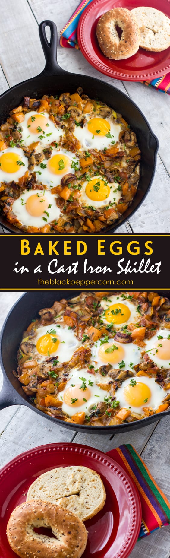 Baked Eggs Recipe in a Cast Iron Skillet