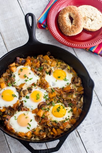 Baked Eggs Recipe in a Cast Iron Skillet