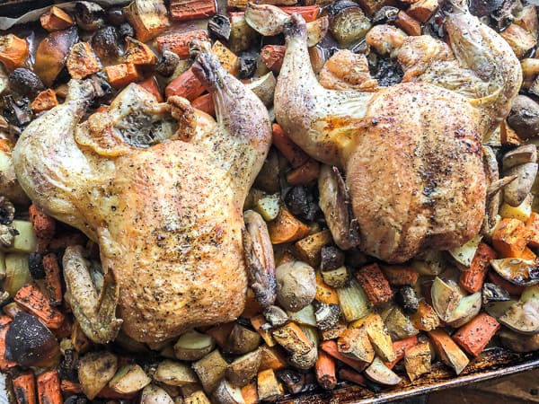 Roast Whole Chicken and Vegetables - One Pan Meal