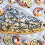 Roast Salmon and Shrimp with Dill Garlic Lemon Rub