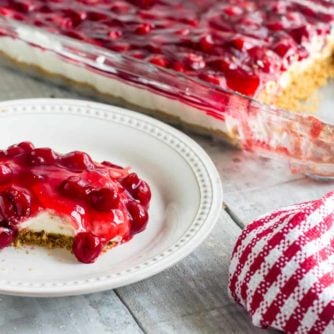 No Bake Cherry Cheesecake Recipe with cool whip