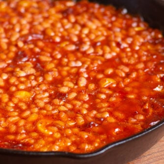 BBQ beans that are straight out of the smoker.