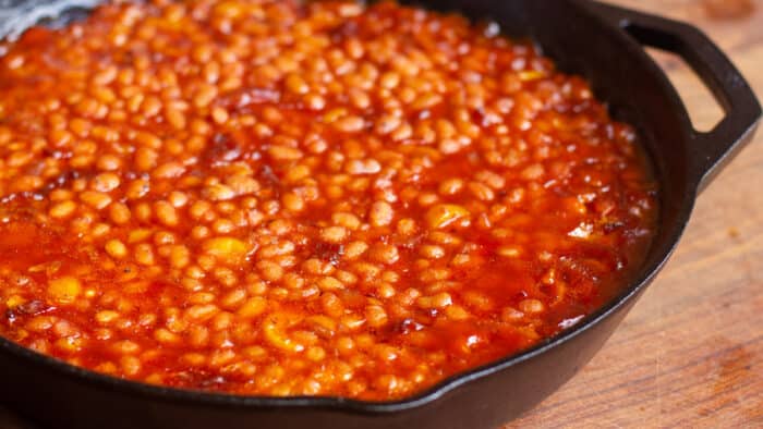 BBQ beans that are straight out of the smoker.