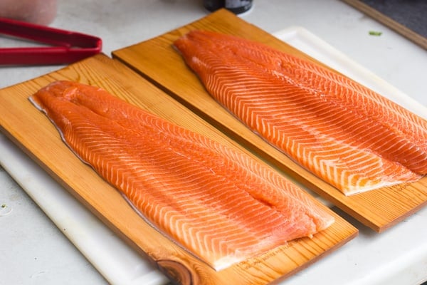 How to cedar plank grill rainbow trout steelhead salmon