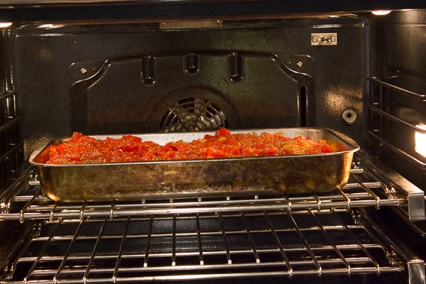 Italian Style Chicken Cacciatore baked in an oven