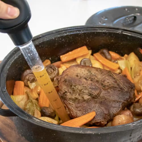 Tender Well Done Roast Beef and Vegetables Oven Roasted