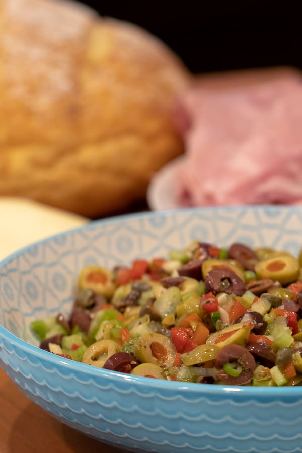 How to make a classic New Orleans Muffuletta sandwich with olive tapenade recipe