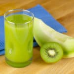 A refreshing fruit juice that is both sweet, from the honeydew melon, and tart from the kiwi. The fresh mint gives the juice a cool twist.