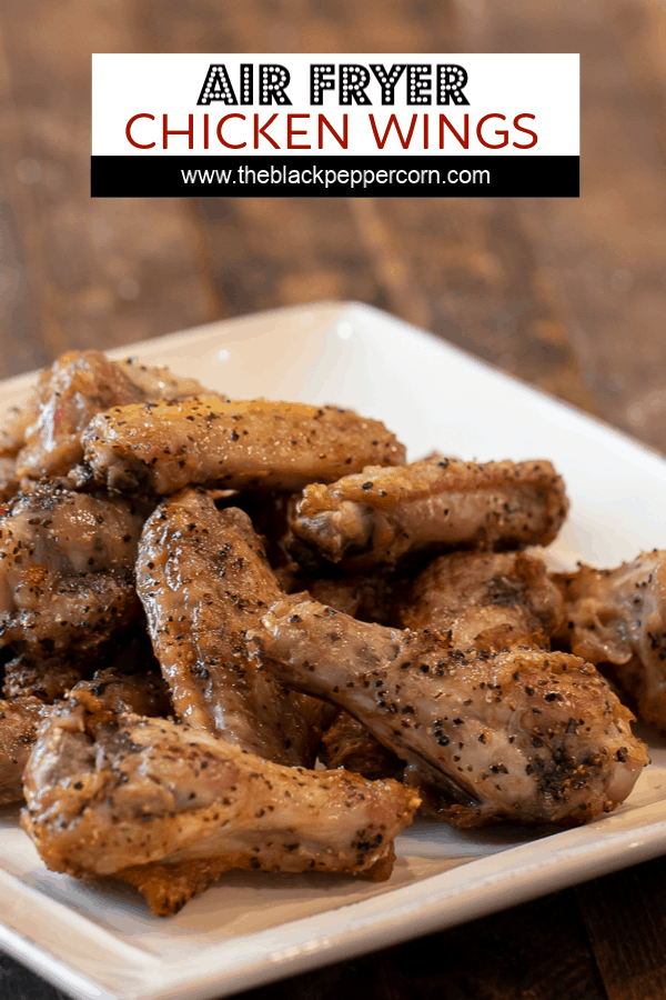 How to cook wings in Air Fryer that are crispy and taste like they are deep fried. Simple instructions for basic salt and pepper chicken wings. Add sauce after for sweet and sticky wings.