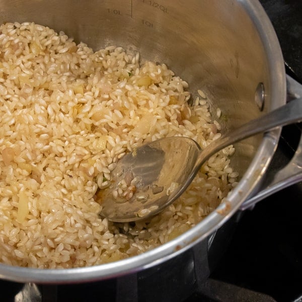 Easy instructions for how to make risotto at home so that it is creamy and tastes just like a restaurant. Made with arborio rice, parmesan cheese, lemon, broth and more.