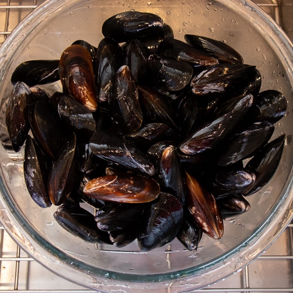 Steamed mussels recipe with white wine, shallots, garlic and butter. The best mussels could not be easier to make at home with this simple and delicious recipe.