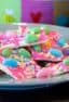 White chocolate bark with a holiday Easter theme. Sweet dessert treat made with white chocolate candy melts, jelly beans and sprinkles.