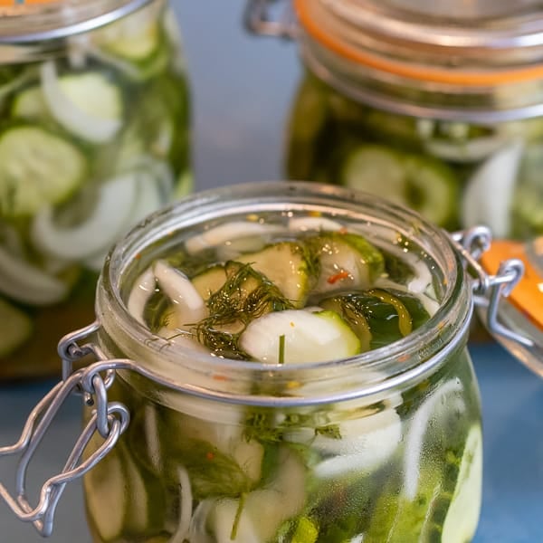 Refrigerator Dill Pickles Recipe - How to make refrigerator pickles with this simple recipe. Sweet and tangy, these dills have a crispy crunch with each bite. 