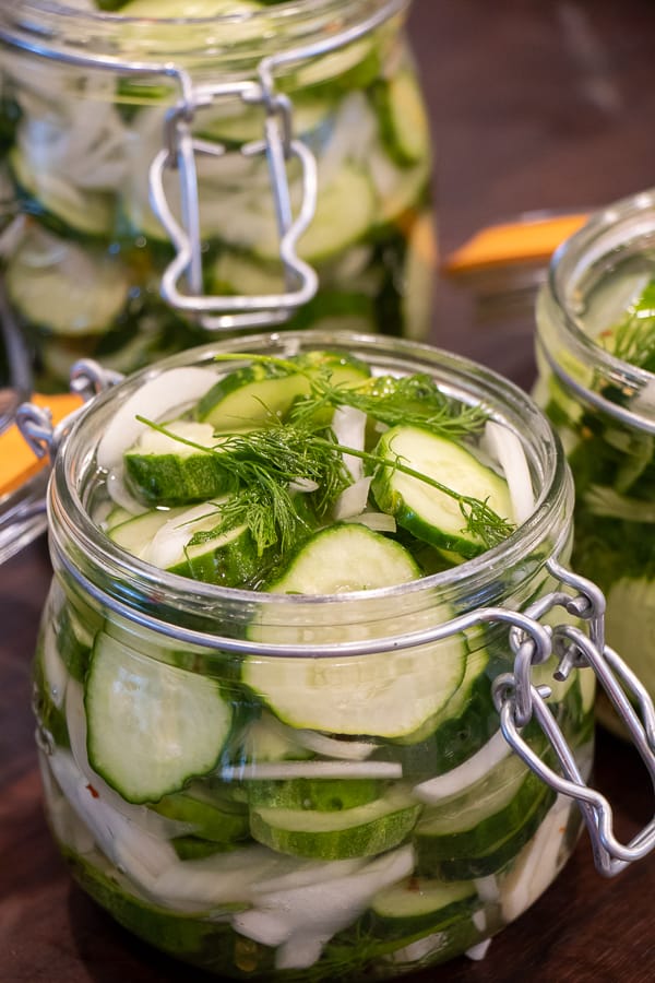 Refrigerator Dill Pickles Recipe - How to make refrigerator pickles with this simple recipe. Sweet and tangy, these dills have a crispy crunch with each bite.