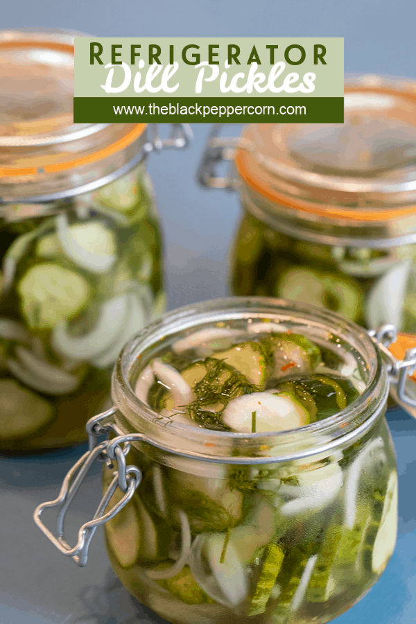 How to make refrigerator pickles with this simple recipe. Sweet and tangy, these dills have a crispy crunch with each bite.