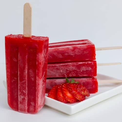Strawberry Paletas popsicles, ice pop, freezie recipe