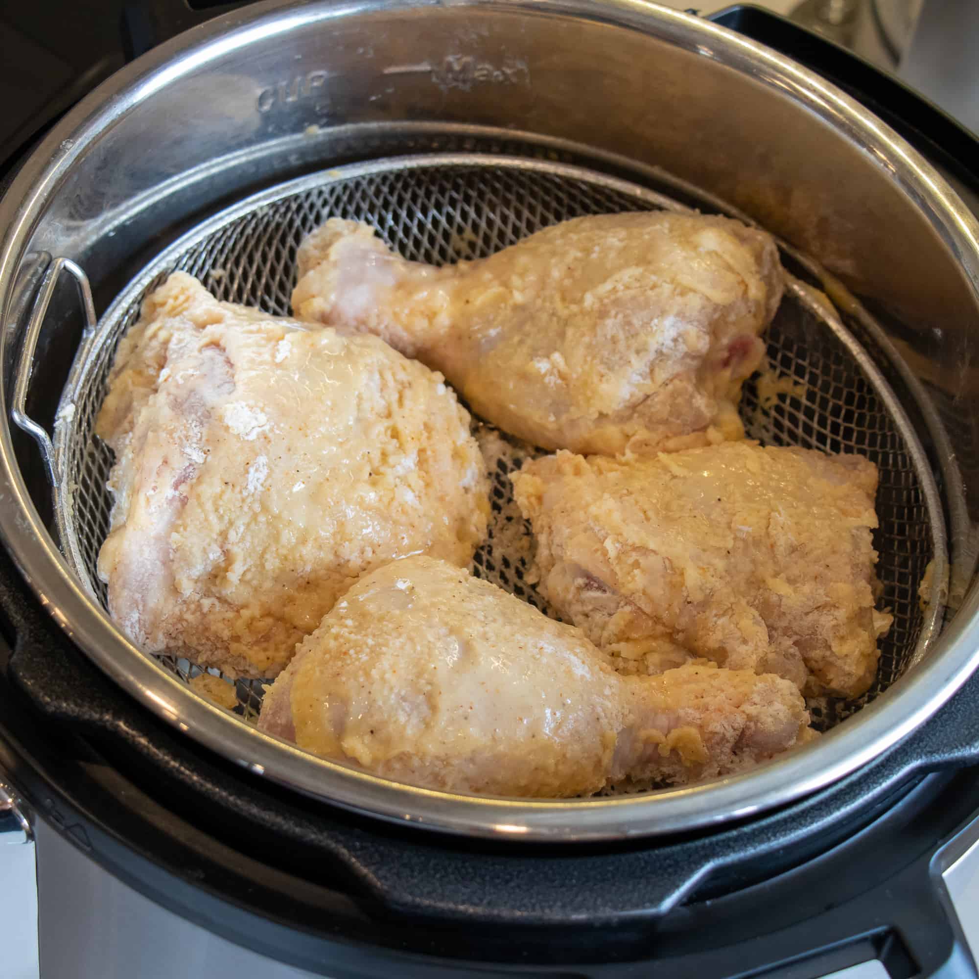Place the chicken in the air fryer