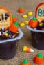 These Halloween pudding cup graveyard treats are the perfect single serving dessert for Halloween. This recipe is very easy to make with Jello Pudding cups.