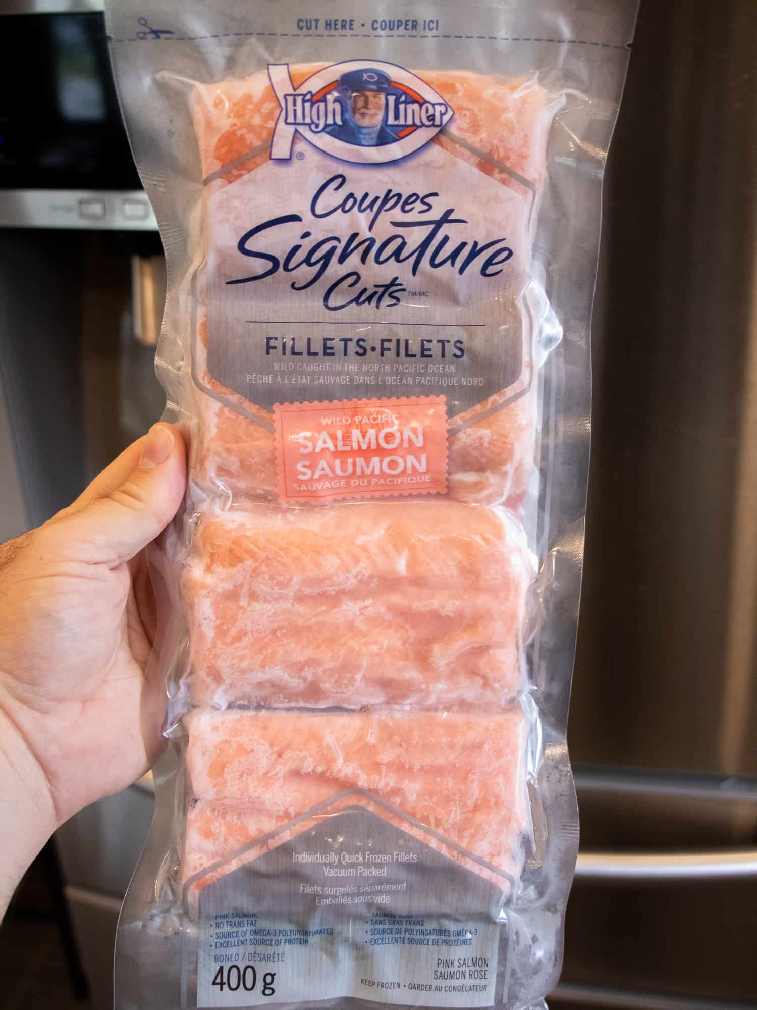 Frozen salmon package