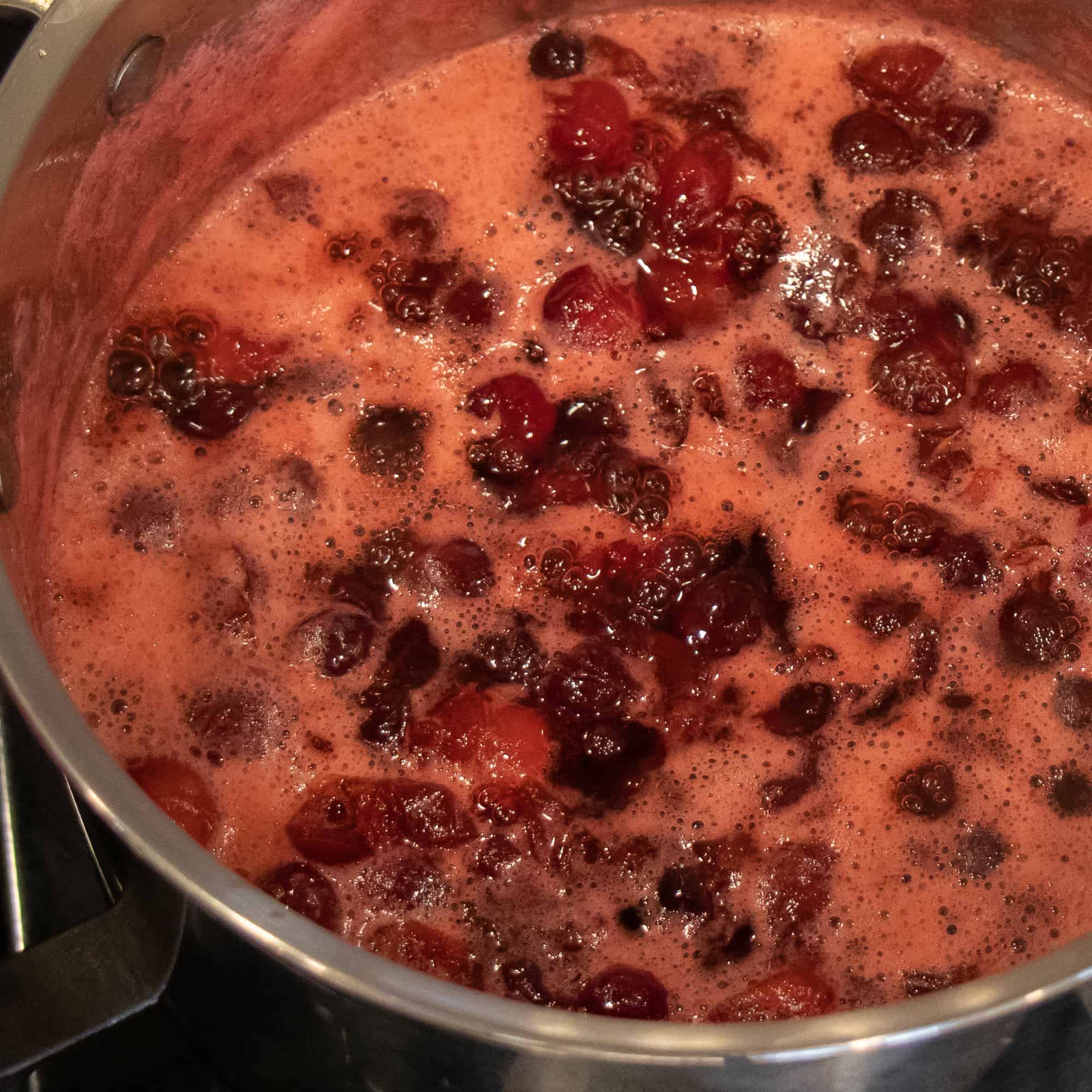 Turn off the heat and let the cranberries cool