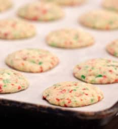 Perfect cookies for Christmas baking. They are chewy and buttery with lots of peppermint flavour from the crushed candy canes. Great for parties and gifts.