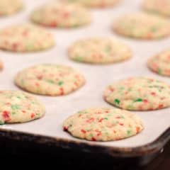 Perfect cookies for Christmas baking. They are chewy and buttery with lots of peppermint flavour from the crushed candy canes. Great for parties and gifts.