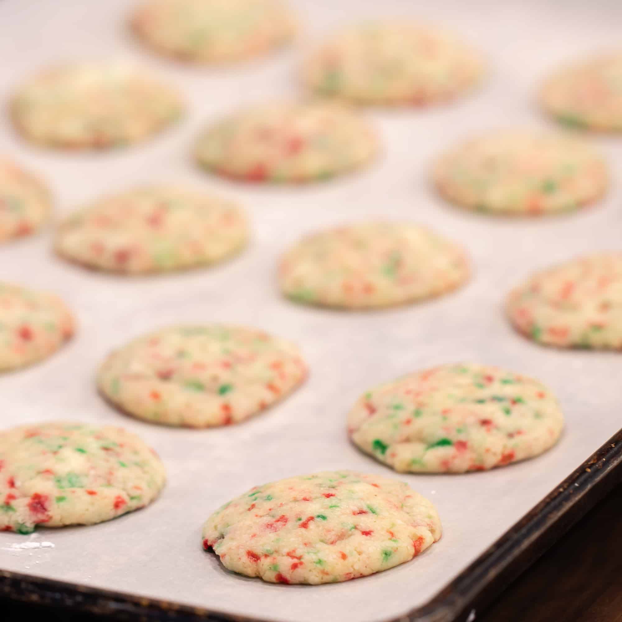 Bake the cookies in the oven for 8 minutes.