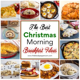 A round up of recipes that are perfect for Christmas morning breakfast or brunch. Great ideas for a small or large family meal.