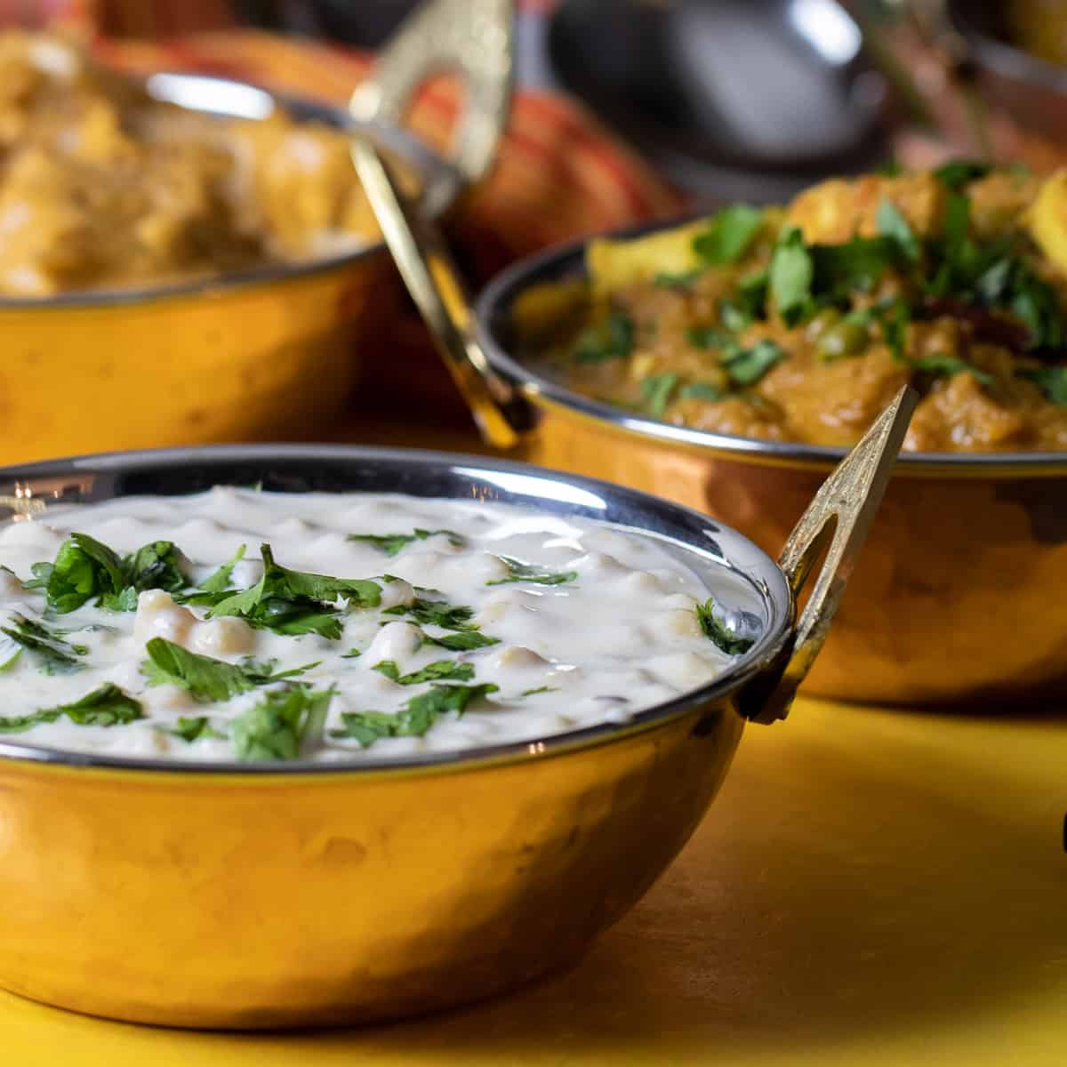 A close up of curd dip.