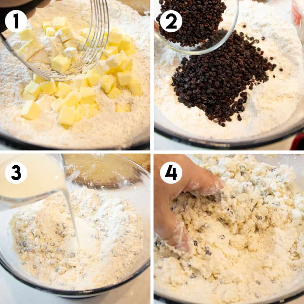 Step by step photos for how to make bread dough.