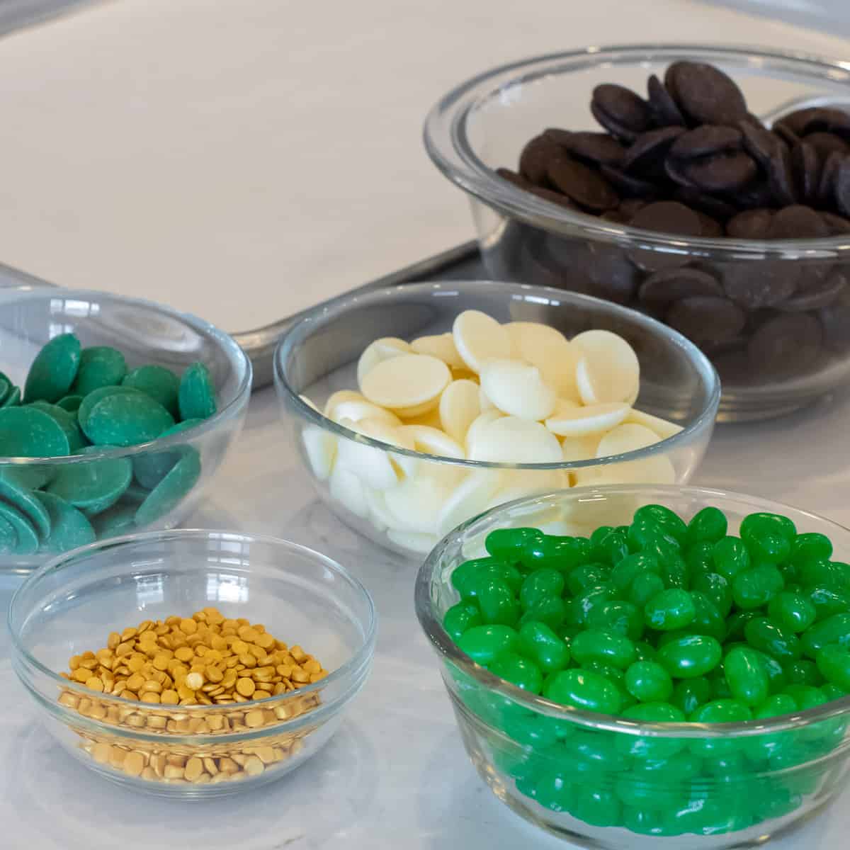 Bowls of ingredients ready to prepare.