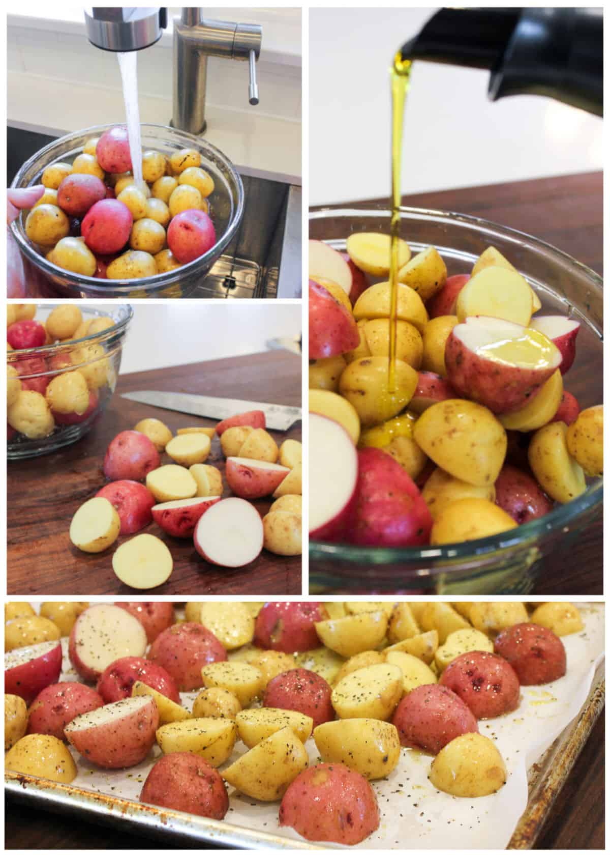 Step by Step Photos for how to prepare mini potatoes