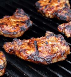 Chops on a grill