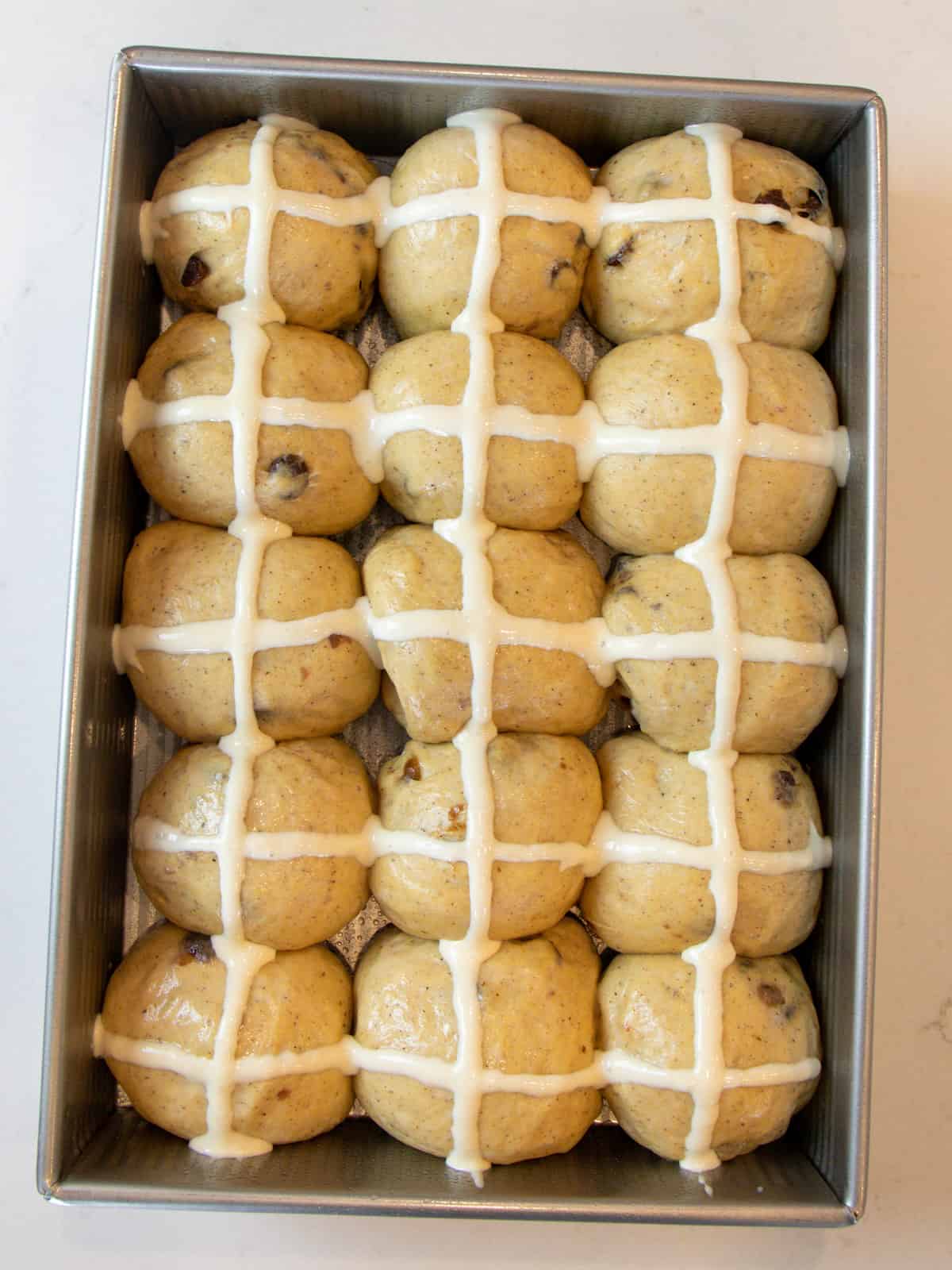 Buns ready to go in the oven.