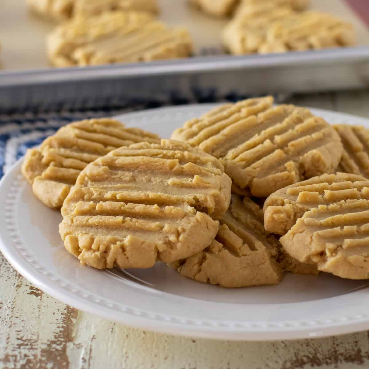 A close up picture of cookies on a plate.