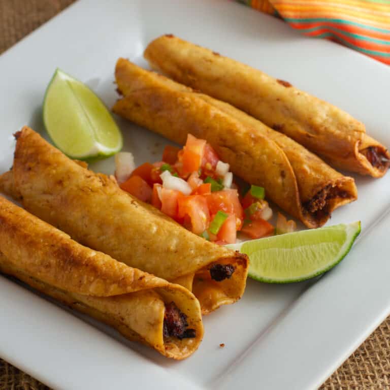 Chicken Flautas Recipe - great appetiser or part of a Mexican dinner.