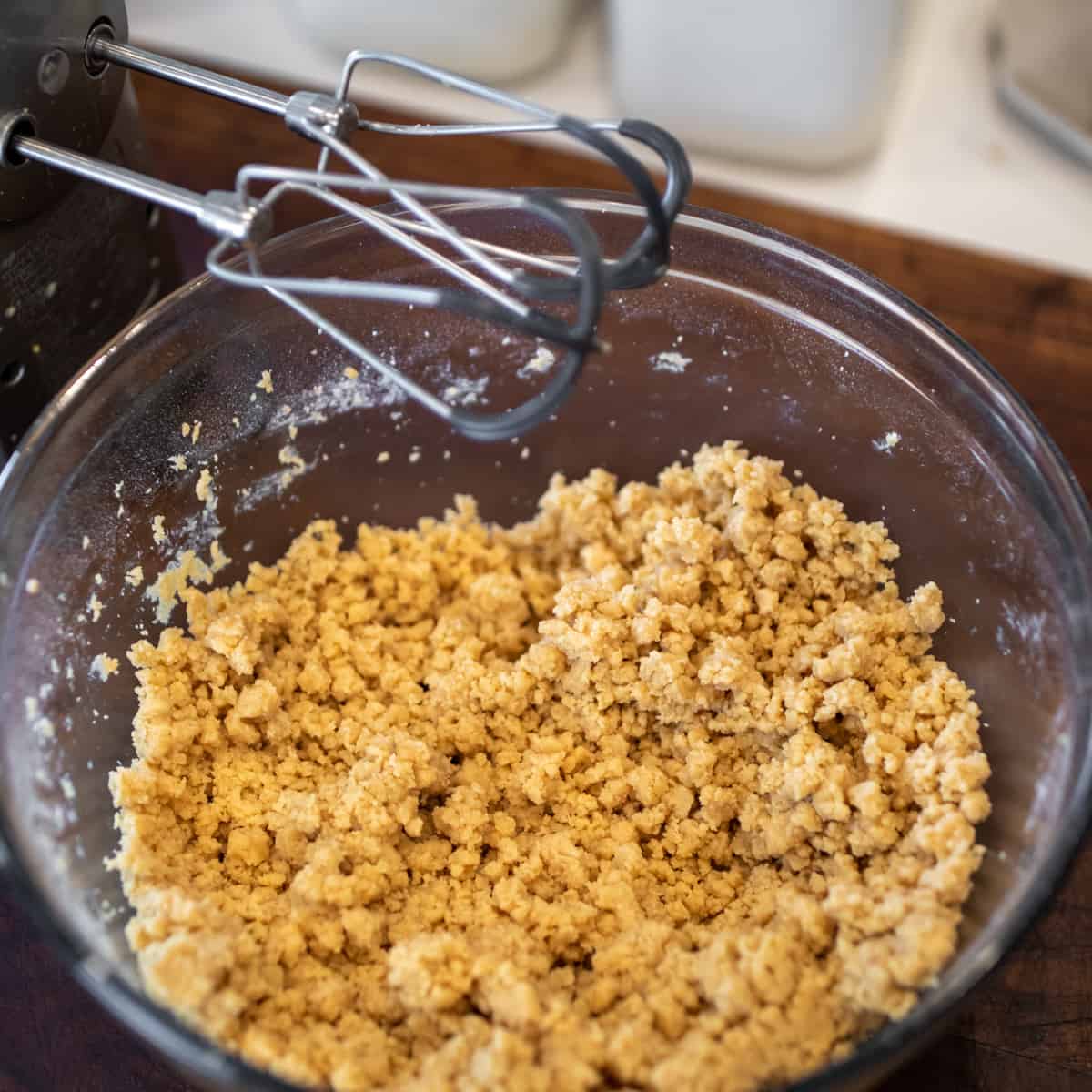 Cookie dough mixed in a bowl.