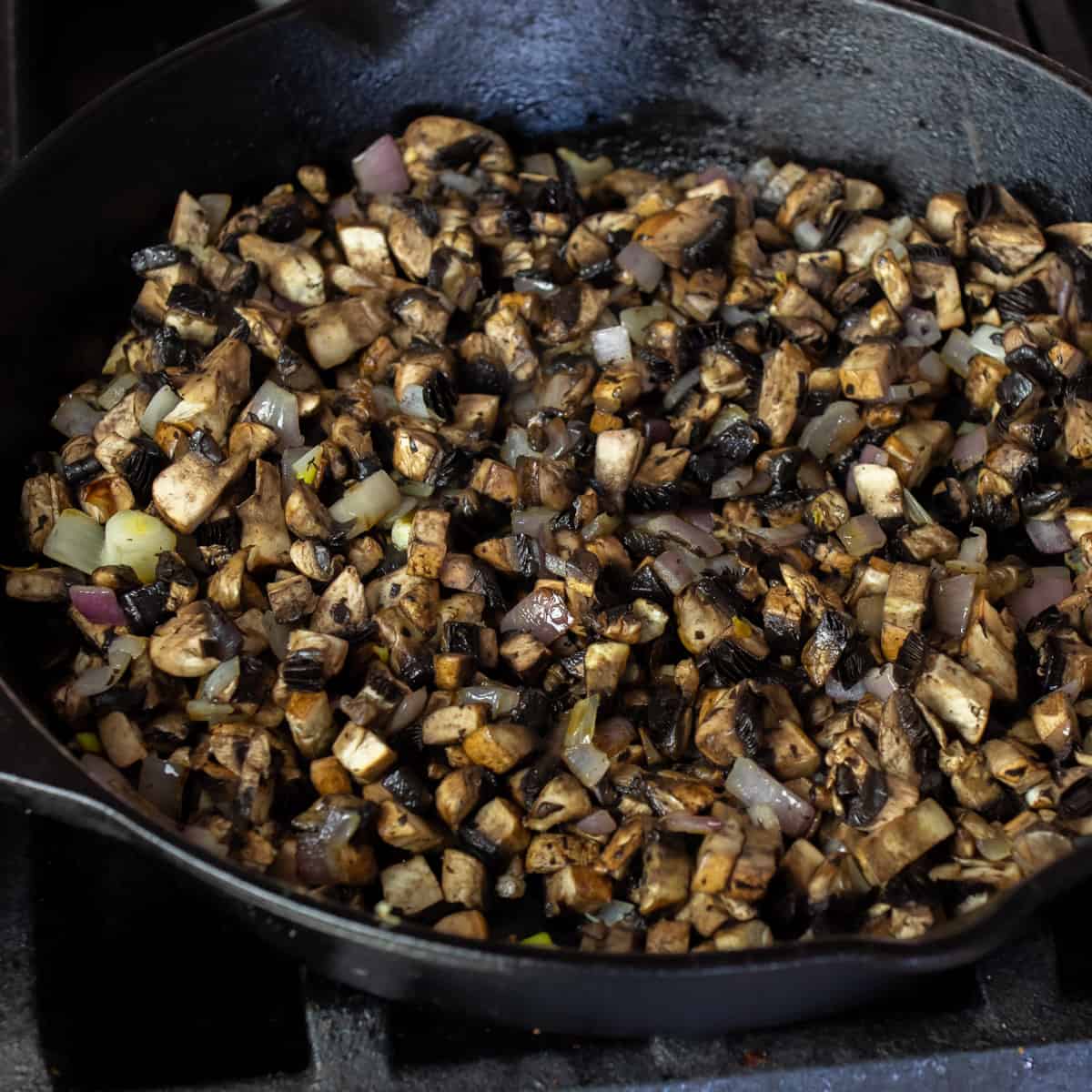 Chopped portobello mushrooms 