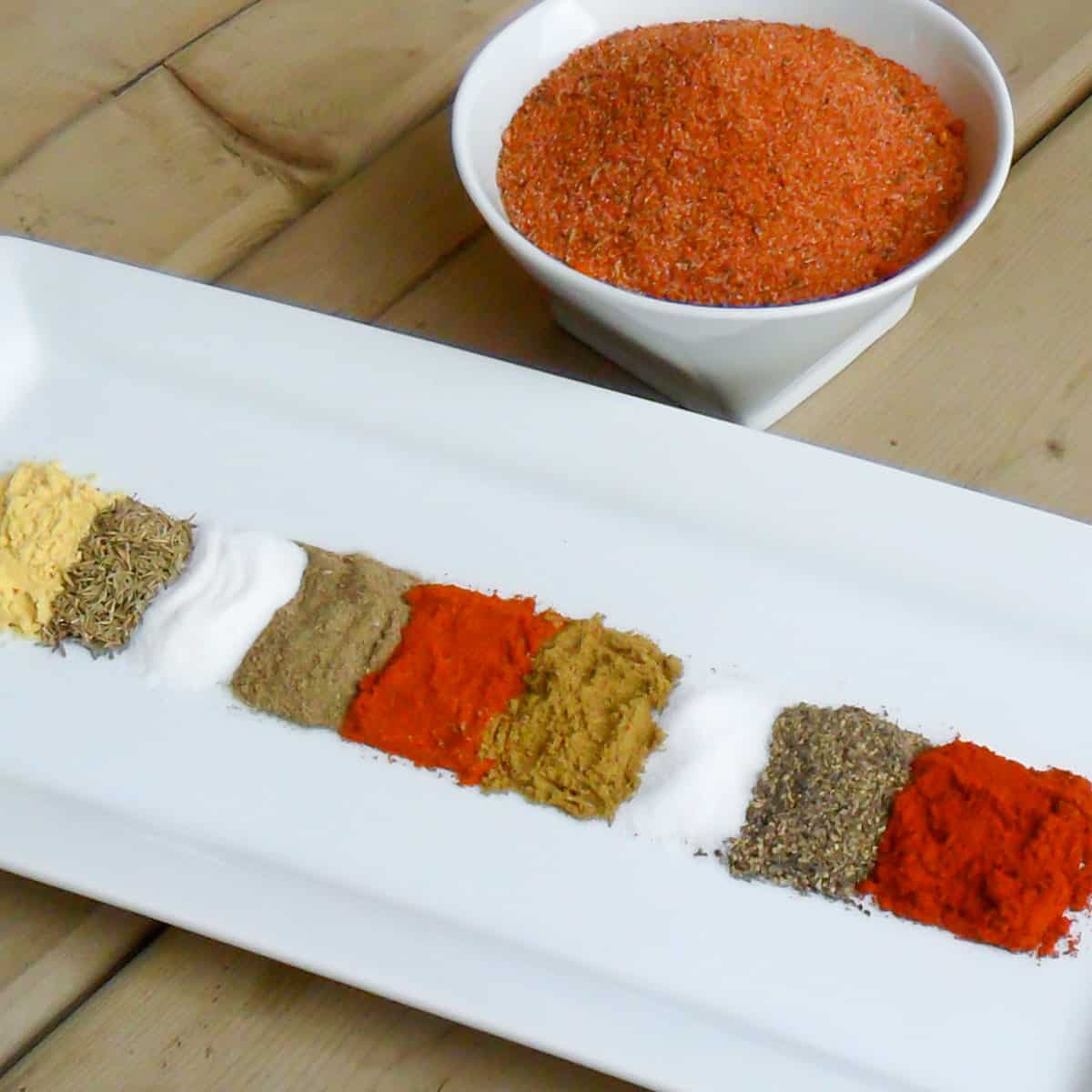 Spices on a plate.