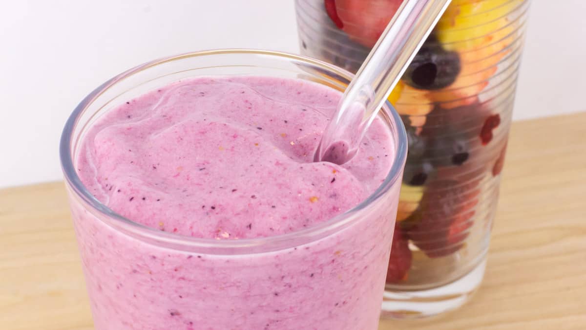 Frozen Fruit Salad Smoothie Recipe Blender Drink
