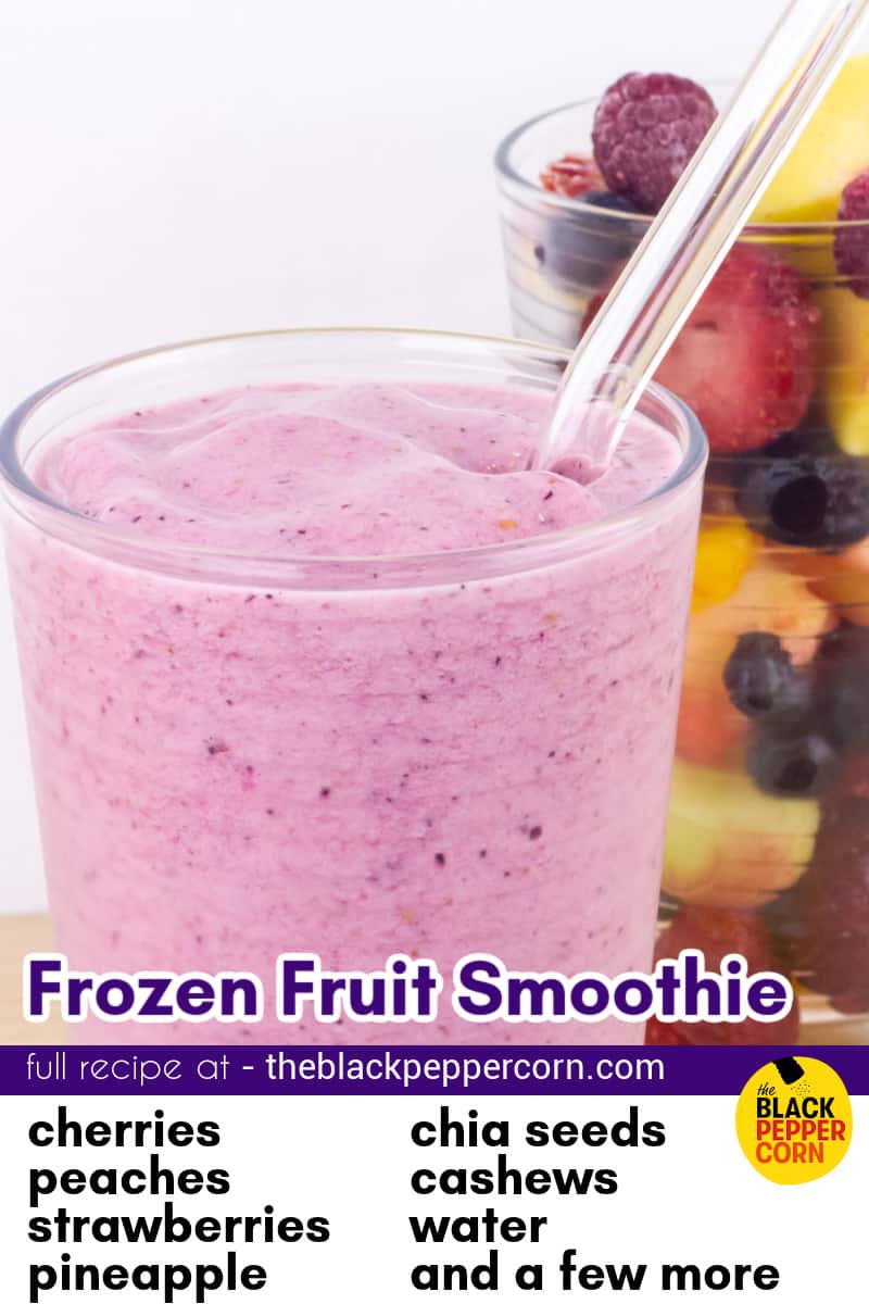 Frozen Fruit Salad Smoothie Recipe Blender Drink
