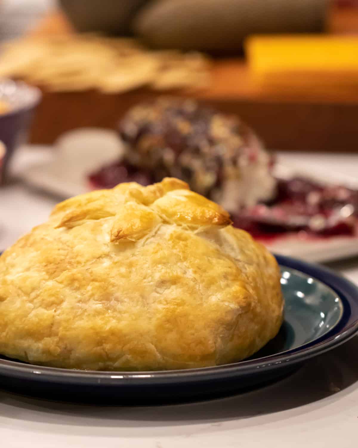 A plate of baked puff pastry.