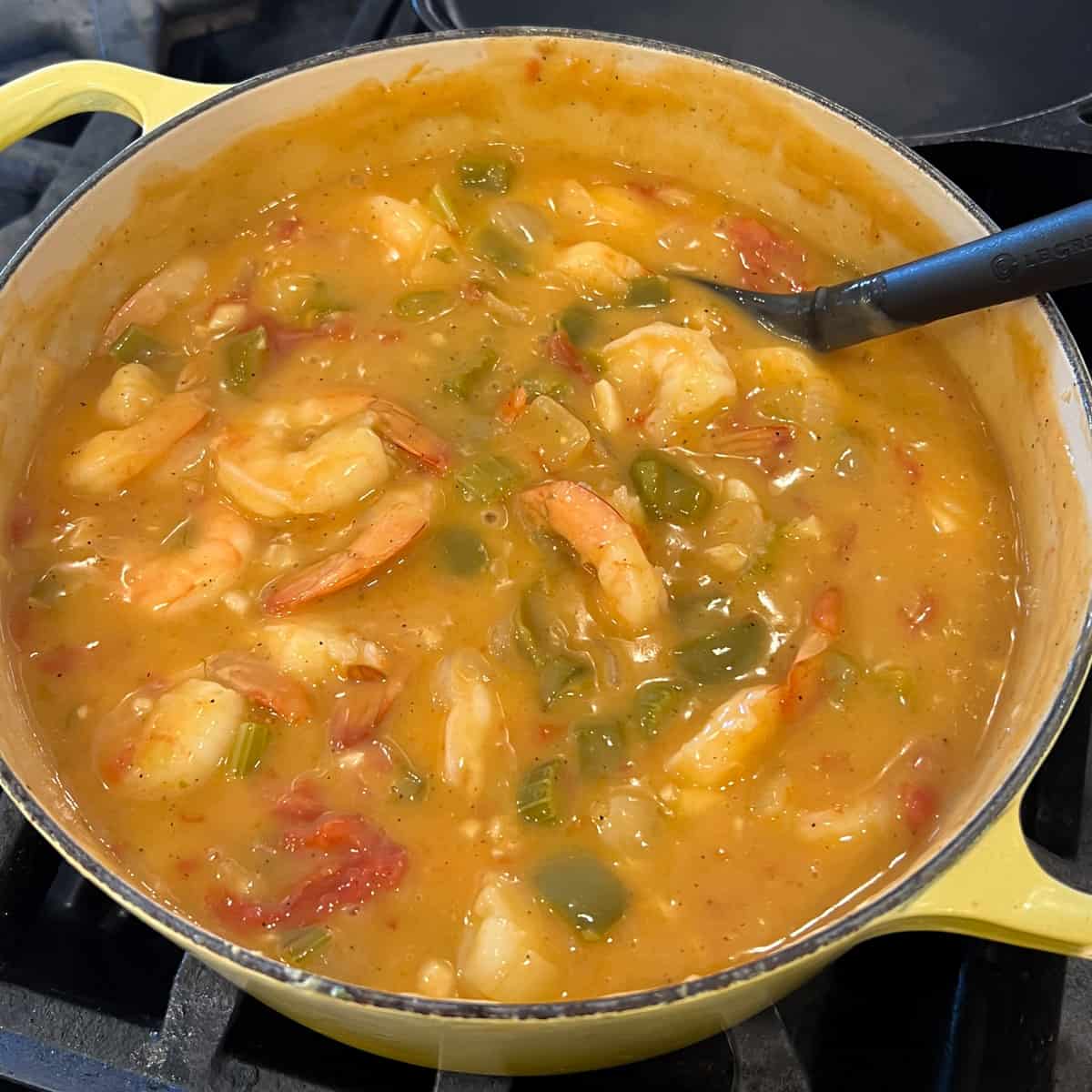 Shrimp Étouffée ready to serve.