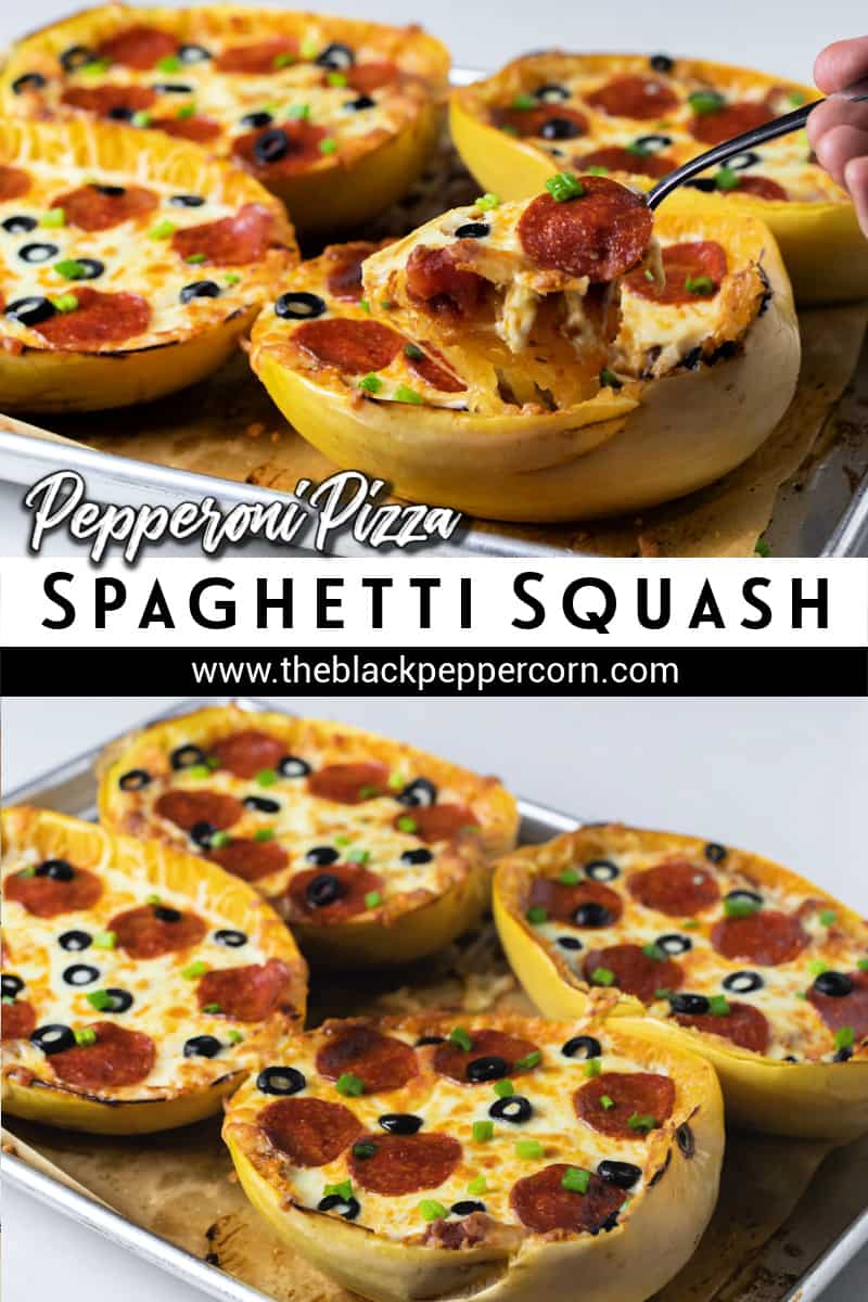 Pepperoni Pizza Spaghetti Squash The Black Peppercorn