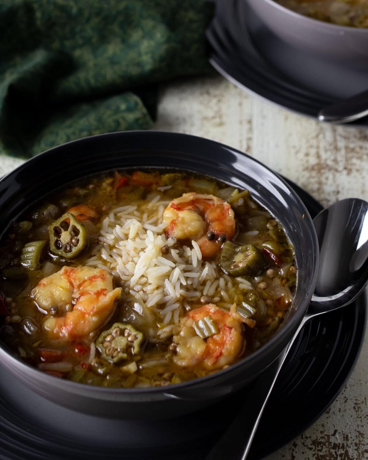 Close up bowl of soup