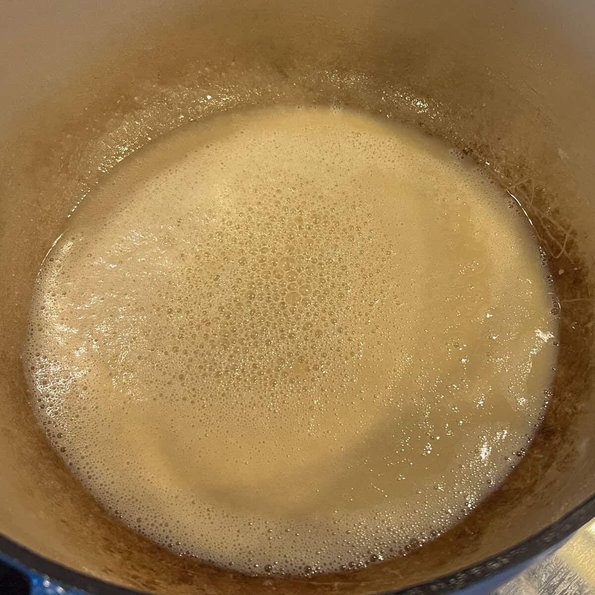 Roux that is just starting to cook.